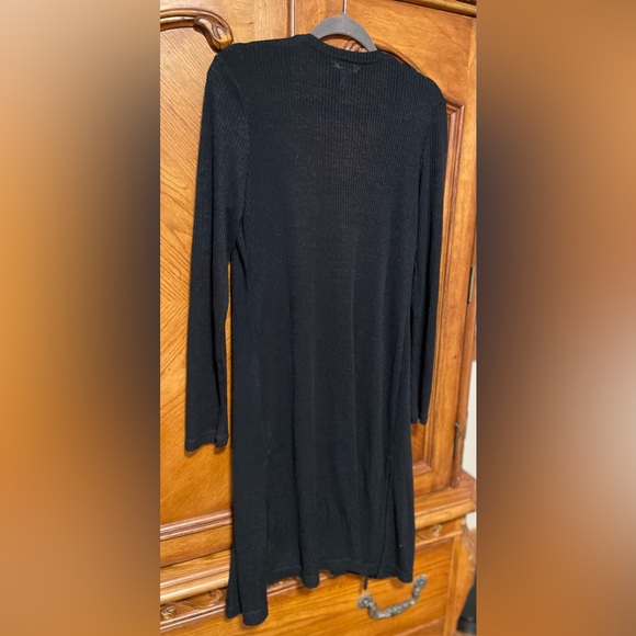 Dana Buchman Long Black Cardigan Sweater Size Medium - Picture 7 of 10